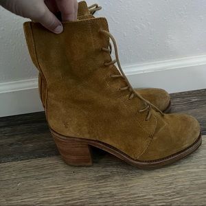 Frye lace up booties
